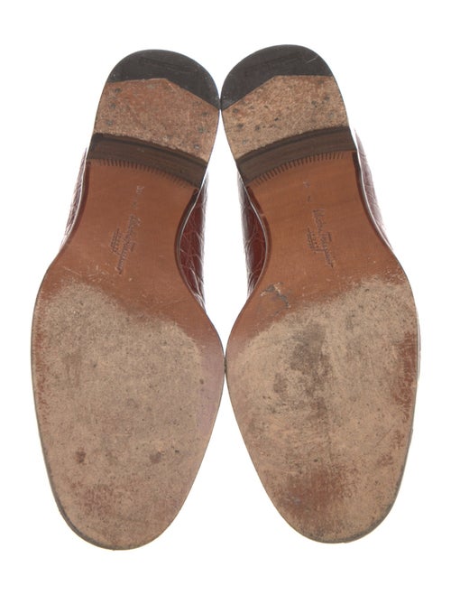 Salvatore Ferragamo Gancini Logo Embossed Leather Loafers