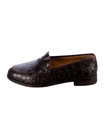 Salvatore Ferragamo Loafers Crocodile Dress 10