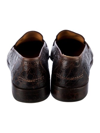 Salvatore Ferragamo Crocodile Dress Loafers