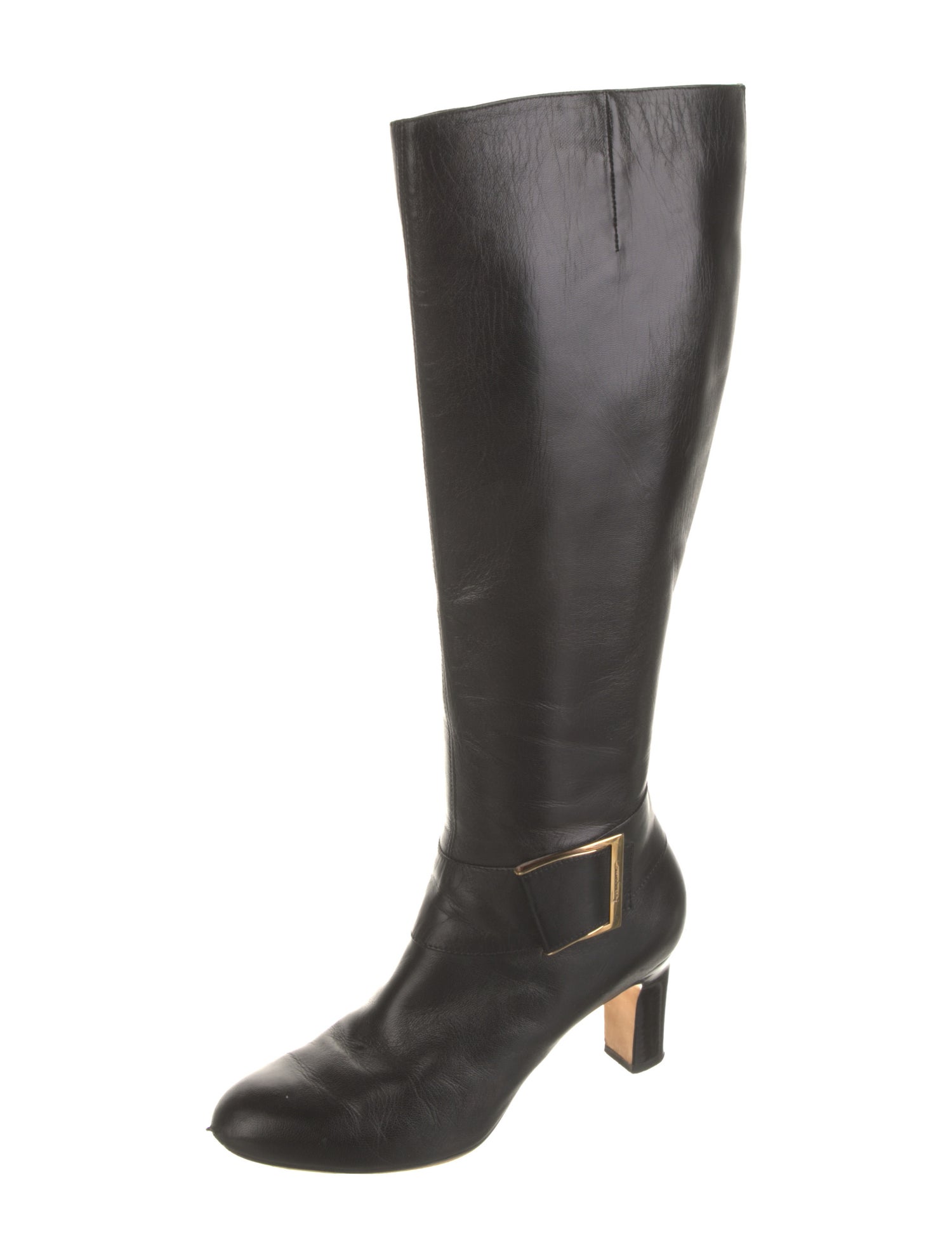 Salvatore Ferragamo Leather Riding Boots