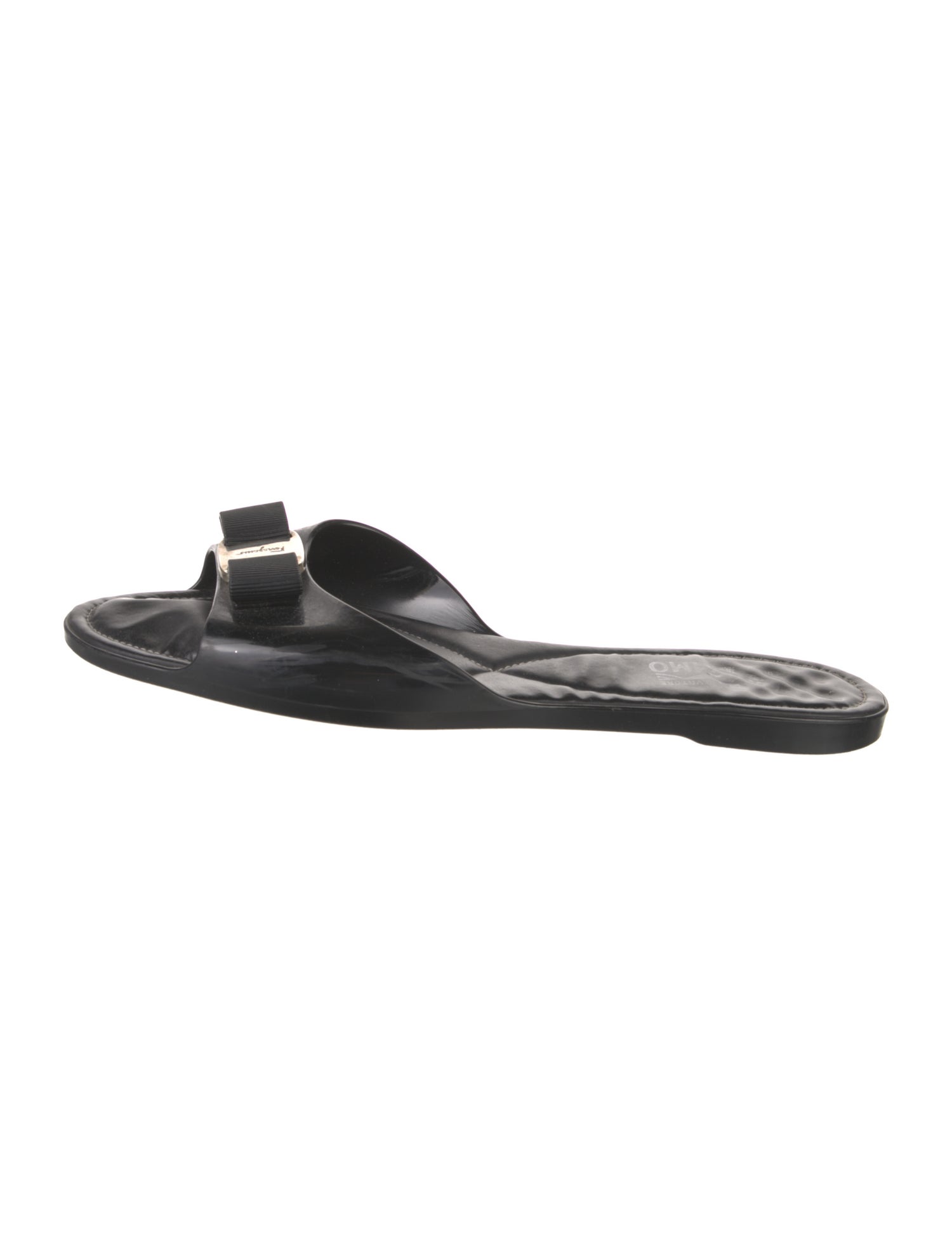 Salvatore Ferragamo Vara Bow Accent Rubber Slides