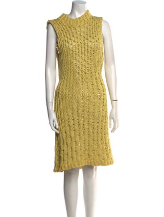Salvatore Ferragamo Mock Neck Knee-Length Dress