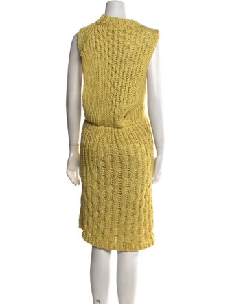 Salvatore Ferragamo Mock Neck Knee-Length Dress