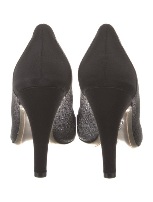 Salvatore Ferragamo Satin Crystal Embellishments Pumps