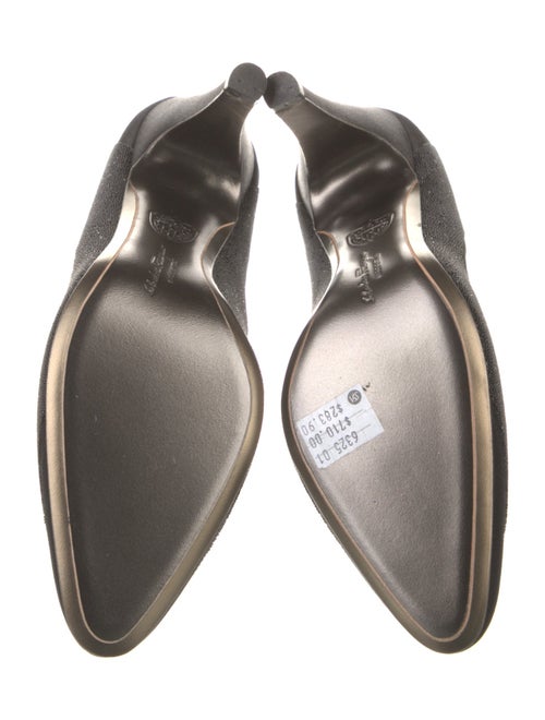 Salvatore Ferragamo Satin Crystal Embellishments Pumps