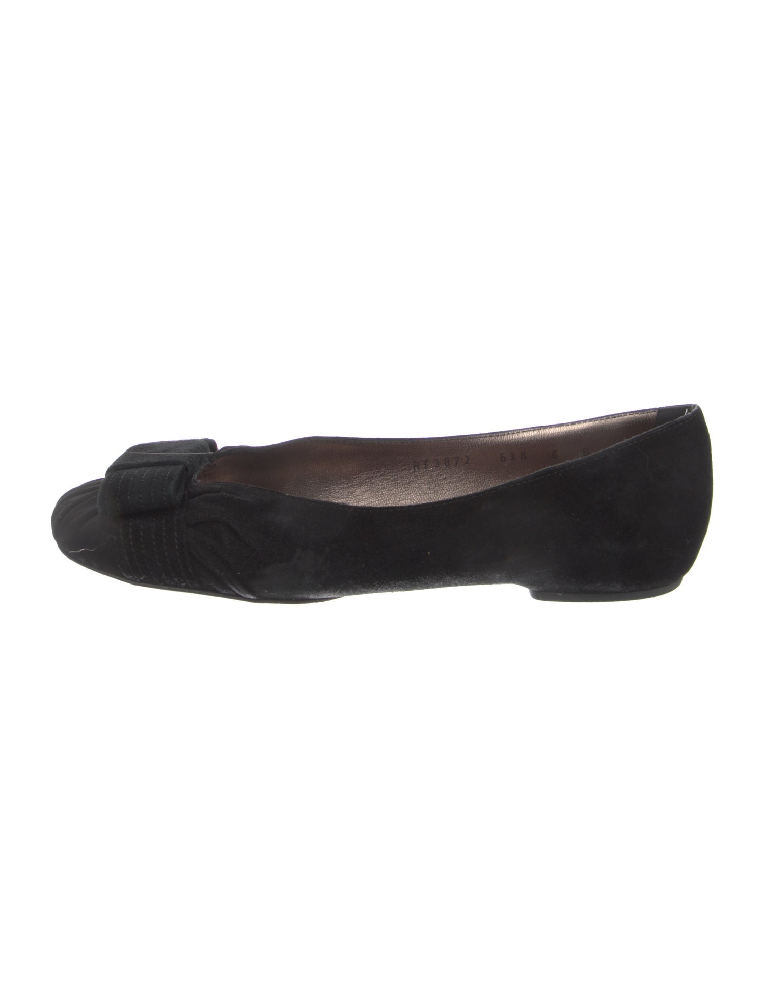 Salvatore Ferragamo Vara Bow Accent Suede Flats