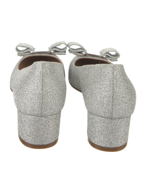 Salvatore Ferragamo Vara Bow Accent Glitter Pumps