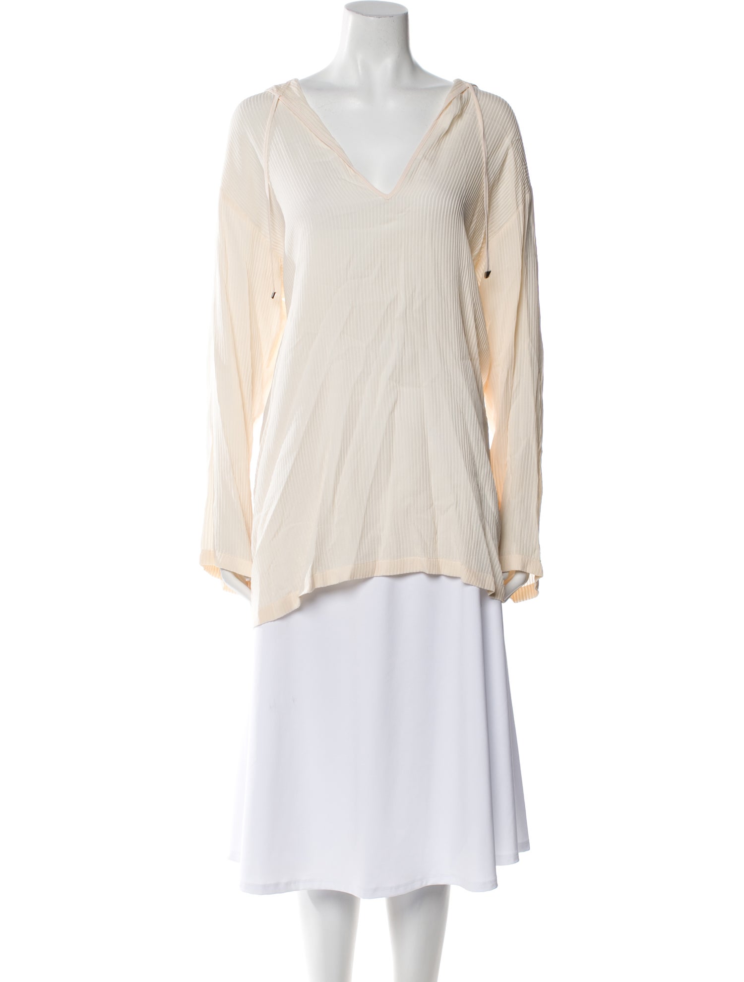 Salvatore Ferragamo Silk V-Neck Tunic
