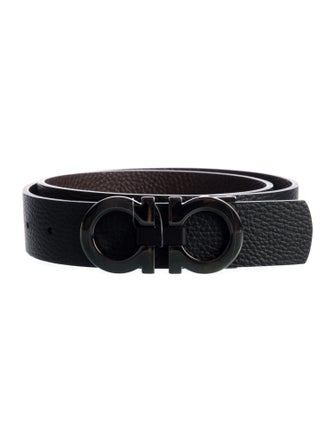 Salvatore Ferragamo Gancini Logo Leather Belt Kit