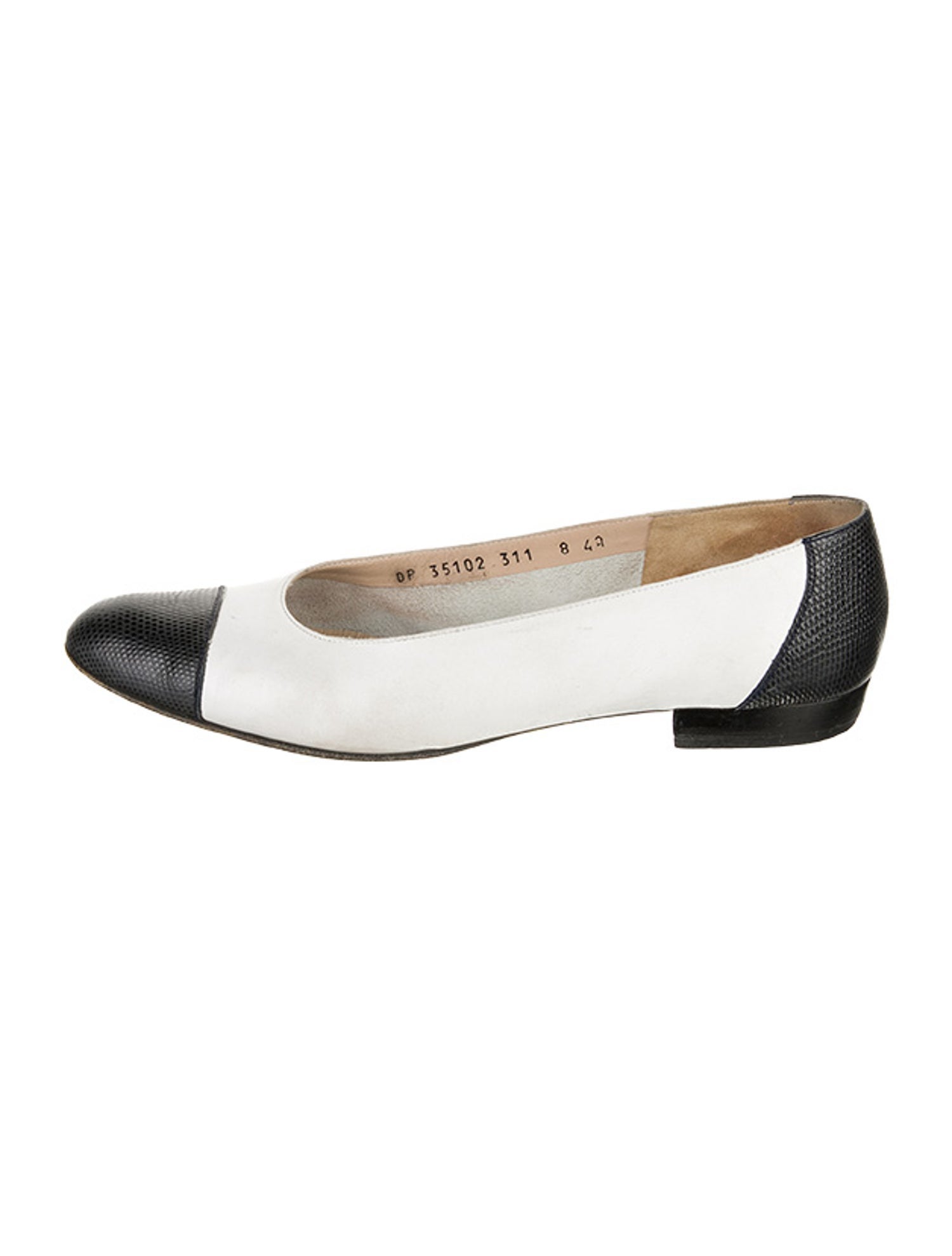 Salvatore Ferragamo Leather Colorblock Pattern Flats