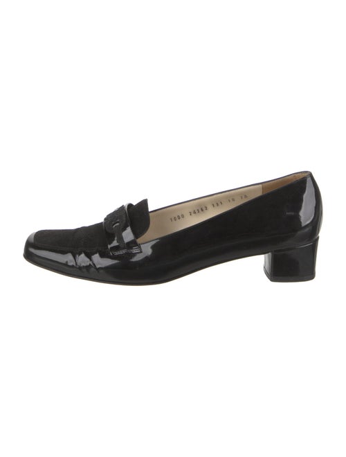 Salvatore Ferragamo Patent Leather Bow Accents Pumps