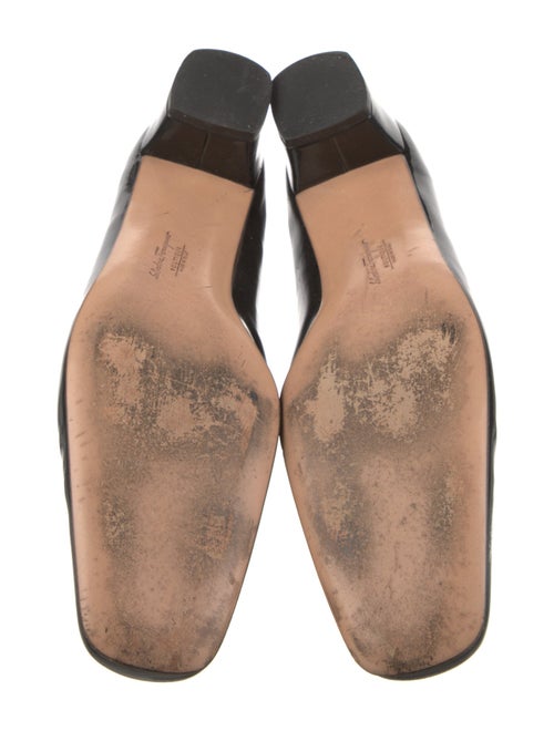 Salvatore Ferragamo Patent Leather Bow Accents Pumps