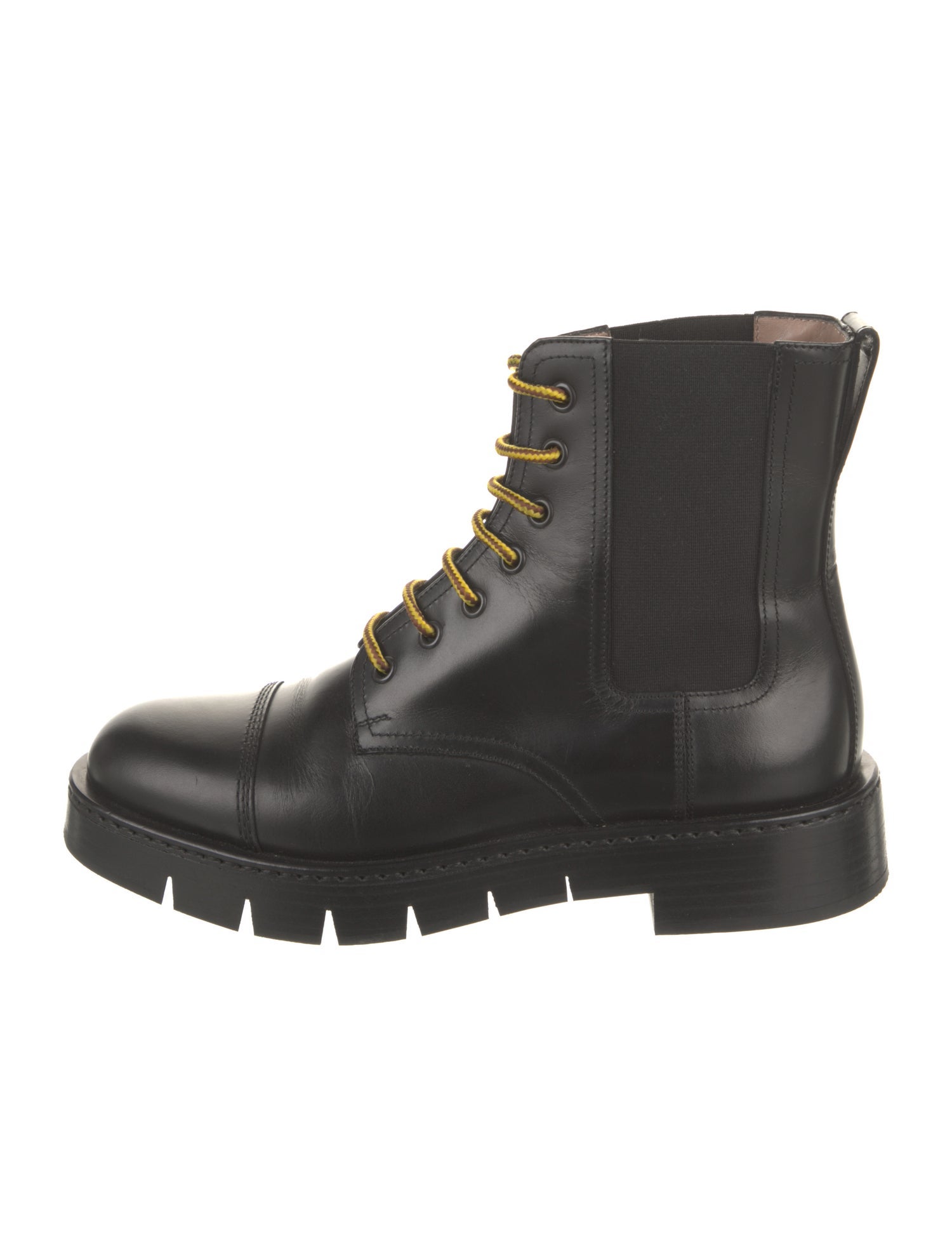 Salvatore Ferragamo Leather Combat Boots