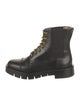 Salvatore Ferragamo Leather Combat Boots