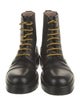 Salvatore Ferragamo Leather Combat Boots