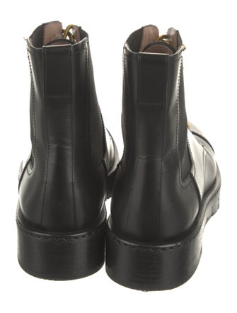 Salvatore Ferragamo Leather Combat Boots