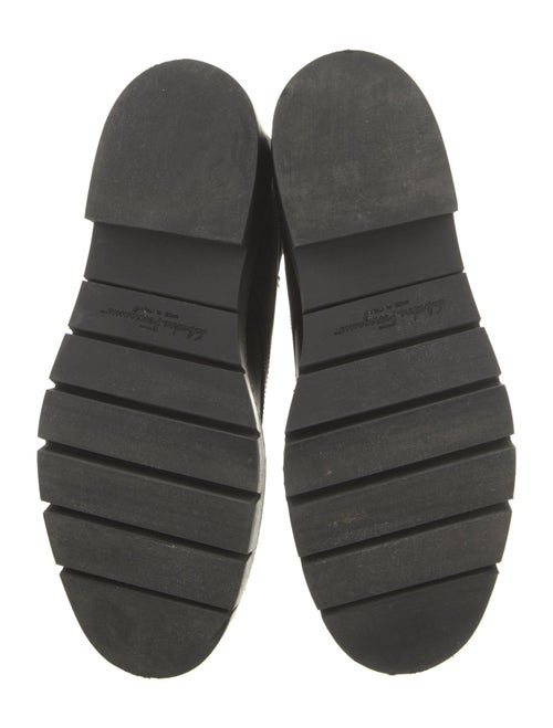 Salvatore Ferragamo Leather Combat Boots