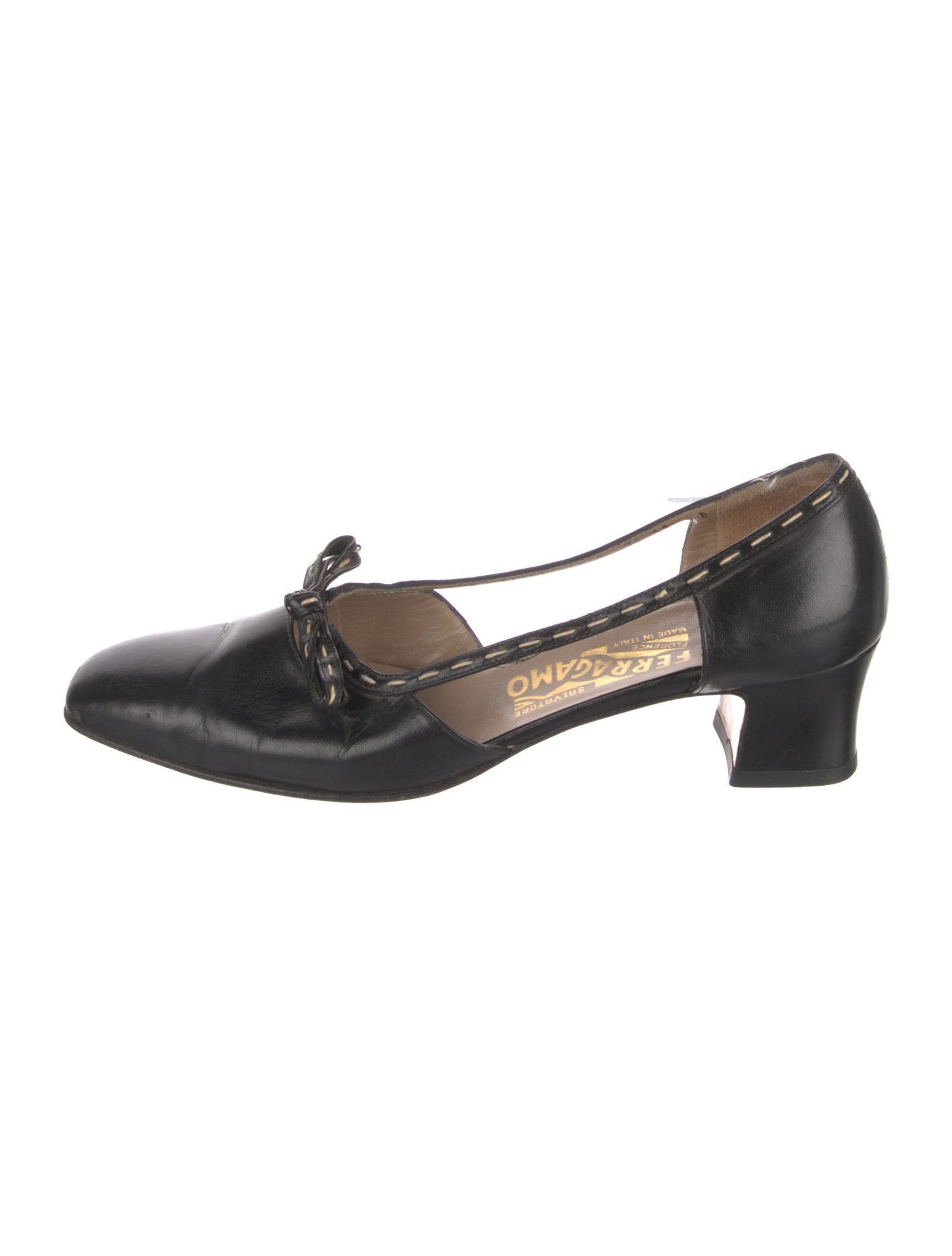 Salvatore Ferragamo Leather D'Orsay Pumps