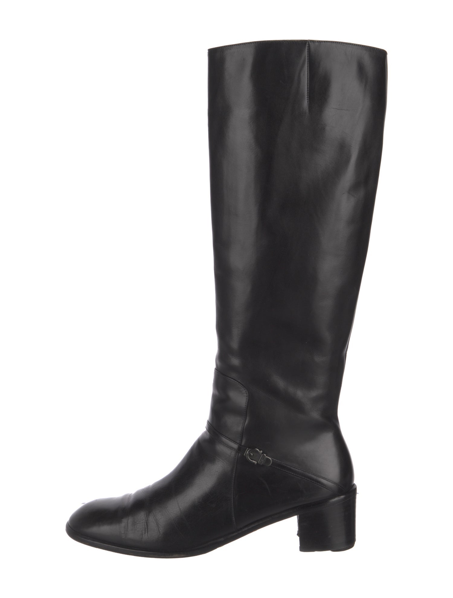 Salvatore Ferragamo Leather Riding Boots