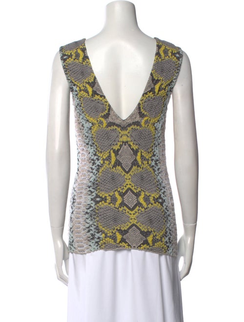 Salvatore Ferragamo Printed V-Neck Top