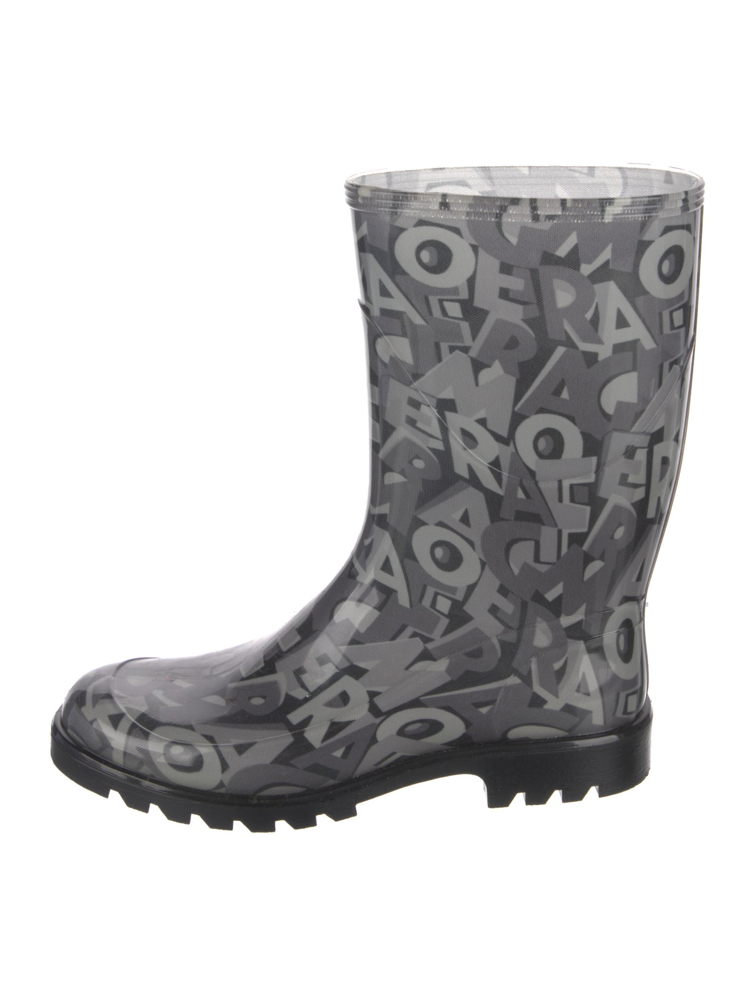 Salvatore Ferragamo Rubber Printed Rain Boots