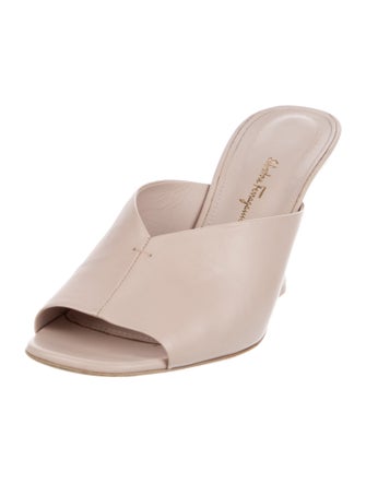 Salvatore Ferragamo Leather Slides
