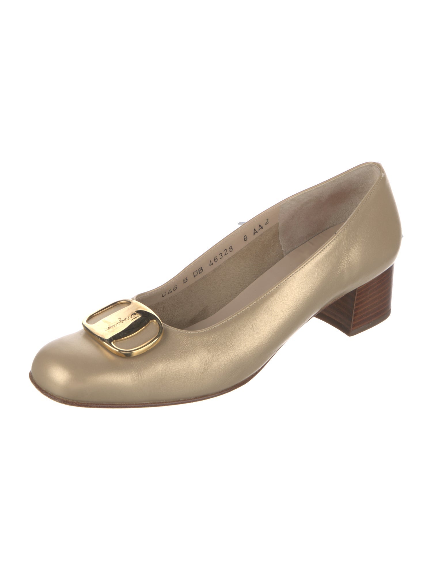 Salvatore Ferragamo Vara Bow Accent Leather Flats