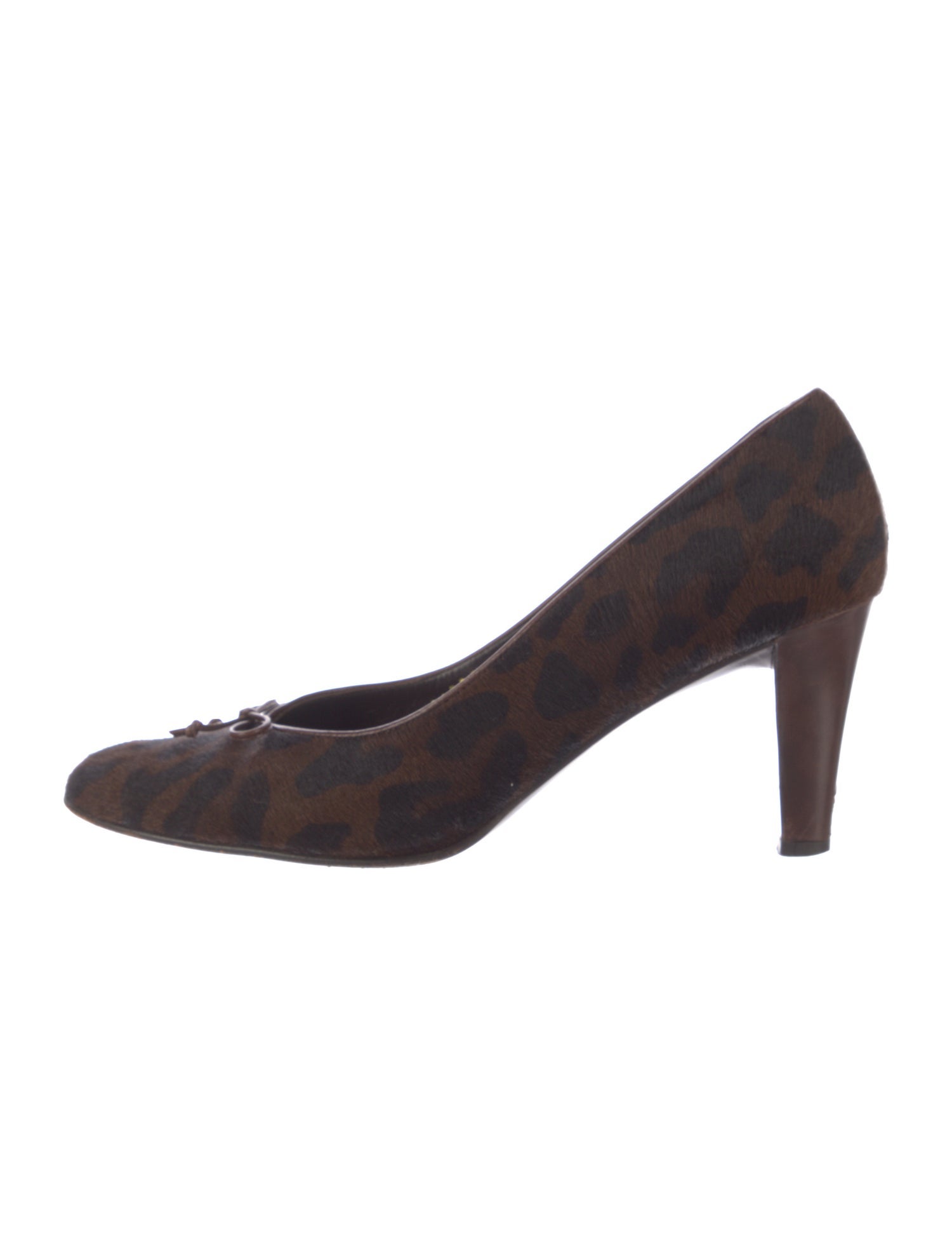 Salvatore Ferragamo Ponyhair Printed Pumps