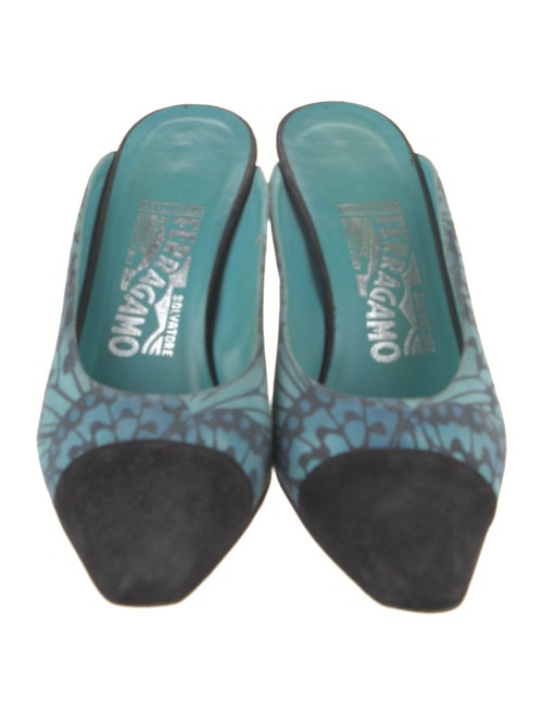 Salvatore Ferragamo Suede Printed Slides