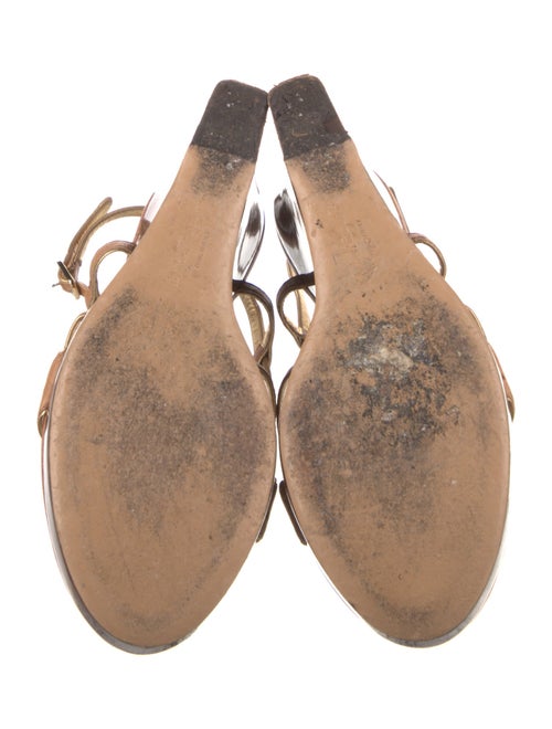 Salvatore Ferragamo Ostrich Slingback Sandals