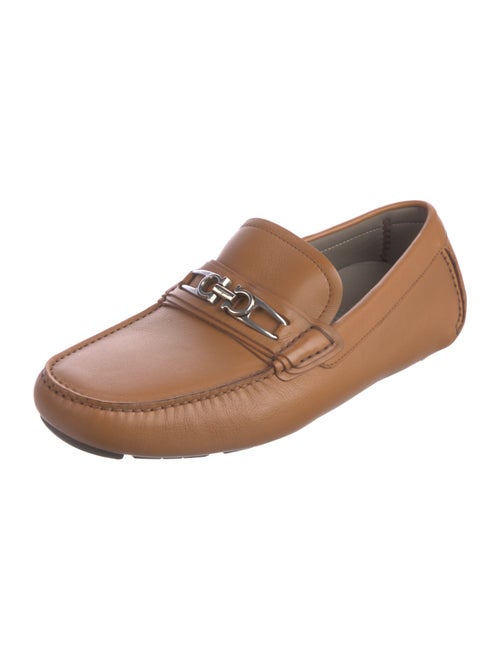Salvatore Ferragamo Gancini Logo Leather Drivers
