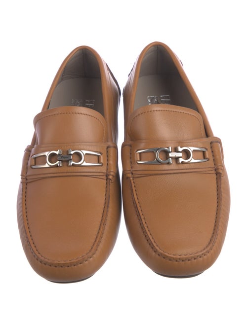 Salvatore Ferragamo Gancini Logo Leather Drivers