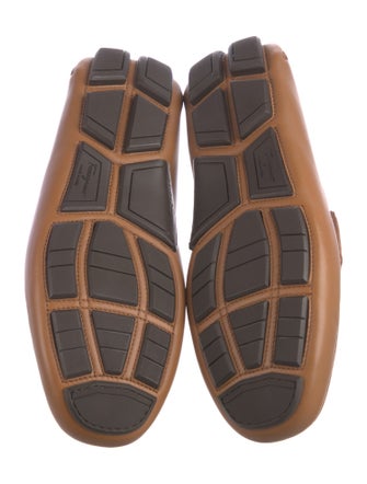 Salvatore Ferragamo Gancini Logo Leather Drivers