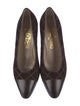 Salvatore Ferragamo Suede Leather Trim Embellishment Pumps