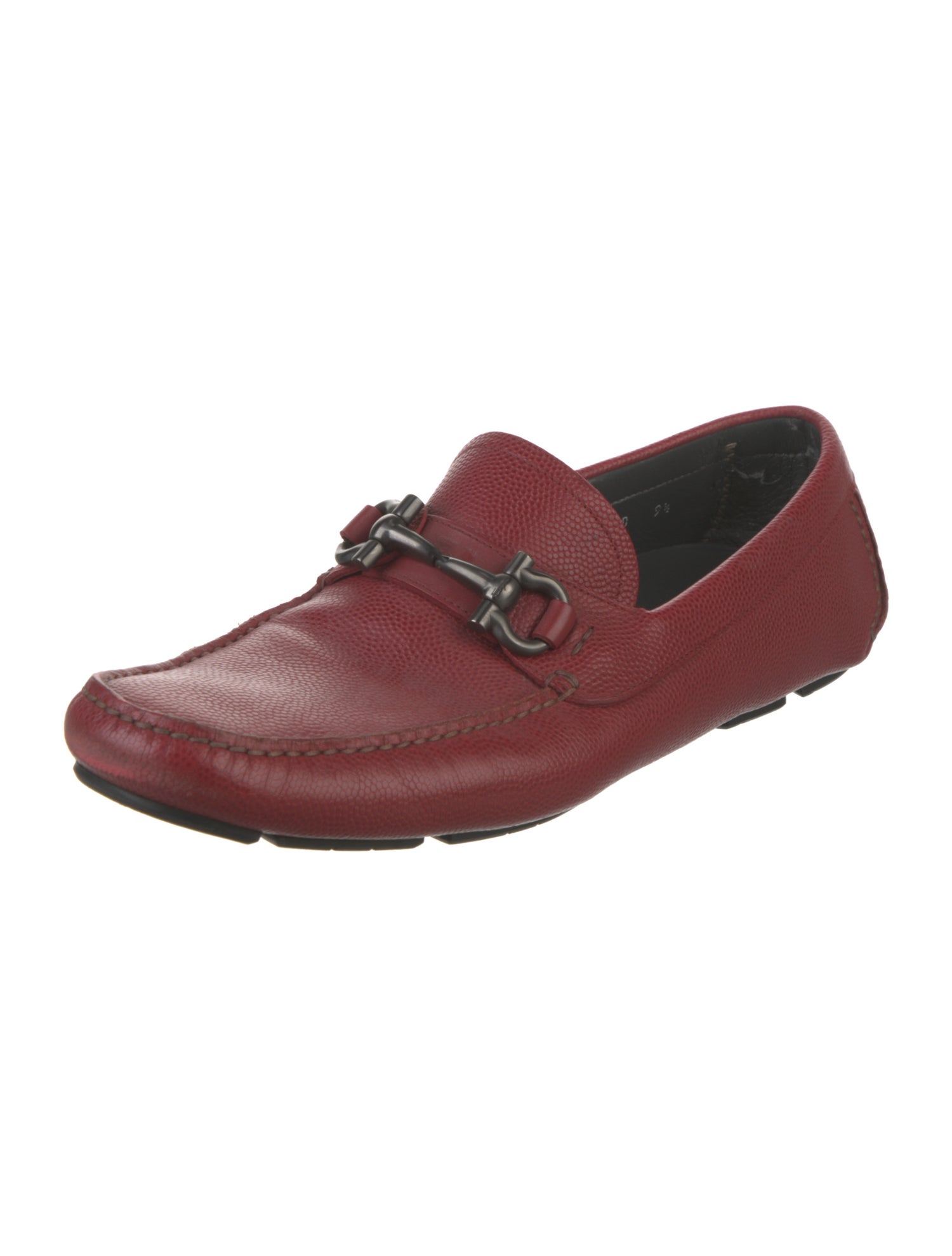 Salvatore Ferragamo Horsebit Accent Leather Loafers