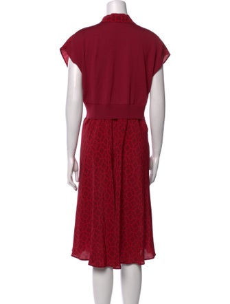 Salvatore Ferragamo Silk Midi Length Dress