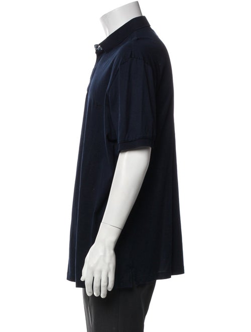 Salvatore Ferragamo V-Neck Short Sleeve Polo Shirt