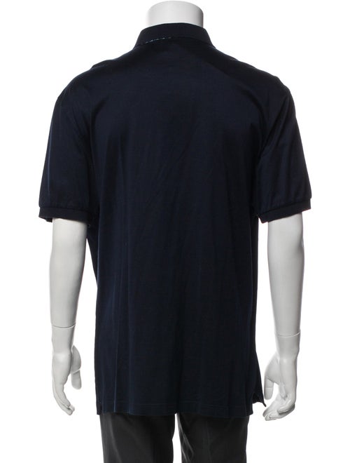 Salvatore Ferragamo V-Neck Short Sleeve Polo Shirt