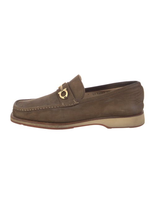 Salvatore Ferragamo Gancini Logo Suede Loafers