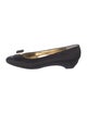 Salvatore Ferragamo Satin Bow Accents Flats