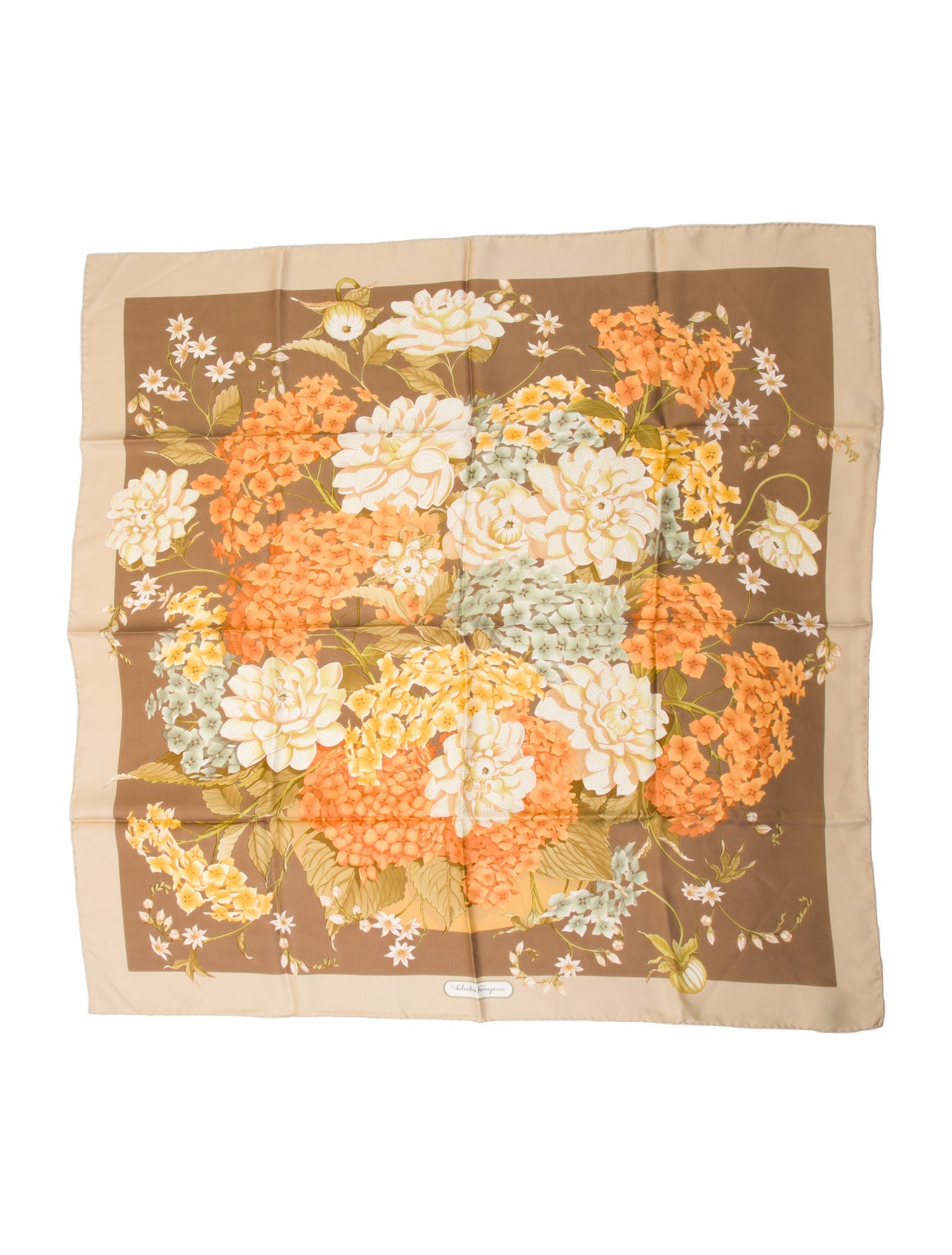 Salvatore Ferragamo Silk Floral Print Bandana