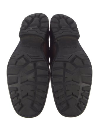 Salvatore Ferragamo Gancini Logo Leather Dress Loafers