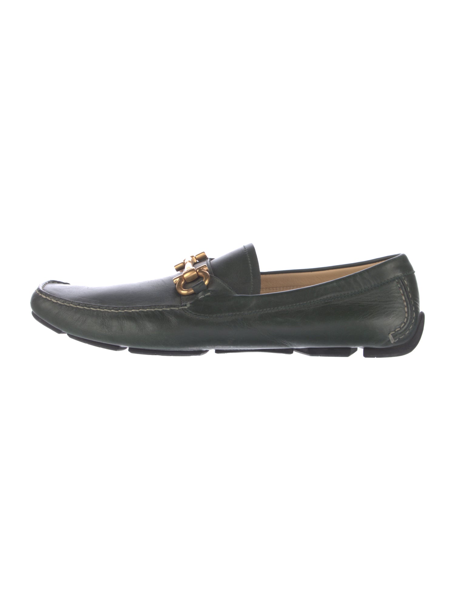 Salvatore Ferragamo Leather Whipstitch Trim Drivers