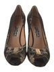 Salvatore Ferragamo Vara Bow Accent Printed Pumps