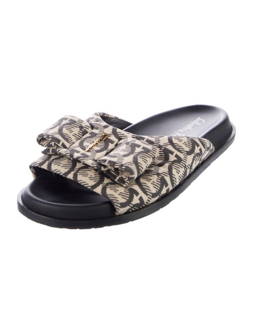 Salvatore Ferragamo Canvas Printed Slides