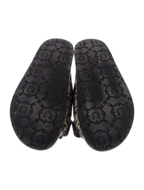 Salvatore Ferragamo Canvas Printed Slides