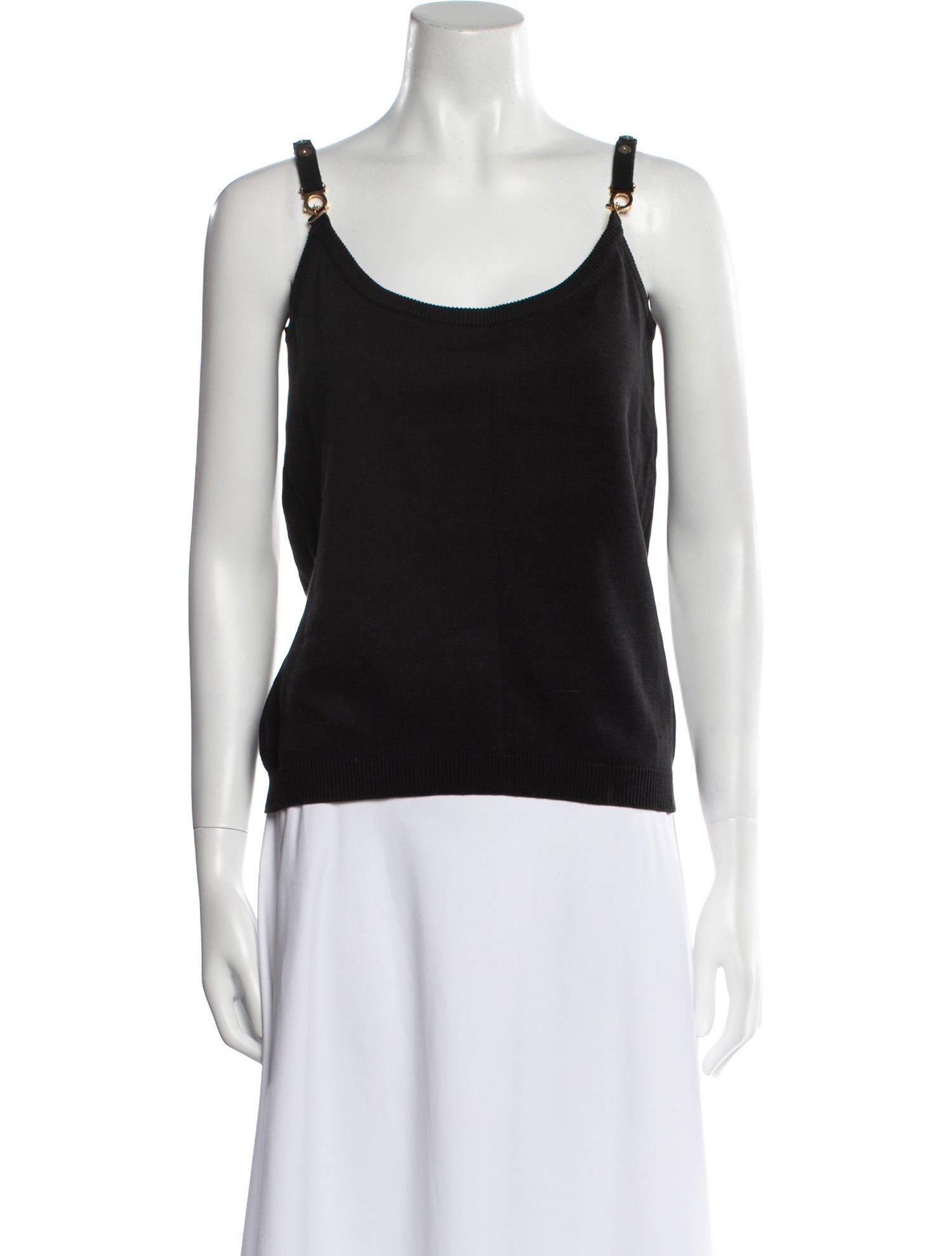 Salvatore Ferragamo Scoop Neck Sleeveless Top