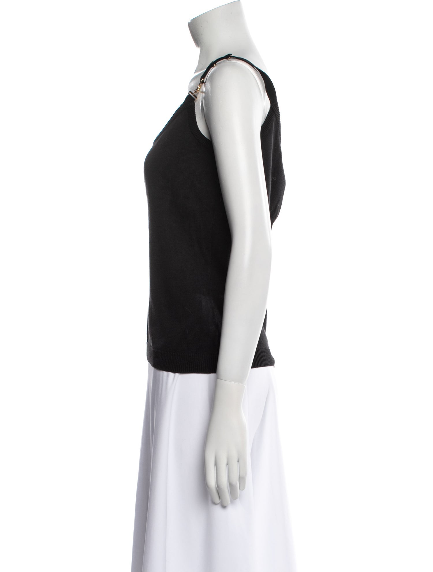 Salvatore Ferragamo Scoop Neck Sleeveless Top