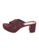 Salvatore Ferragamo Velvet Leather Trim Embellishment Mules