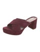 Salvatore Ferragamo Velvet Leather Trim Embellishment Mules